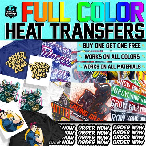 Vibrant, High-Quality Full Color Screen Printed Transfers Available Now!